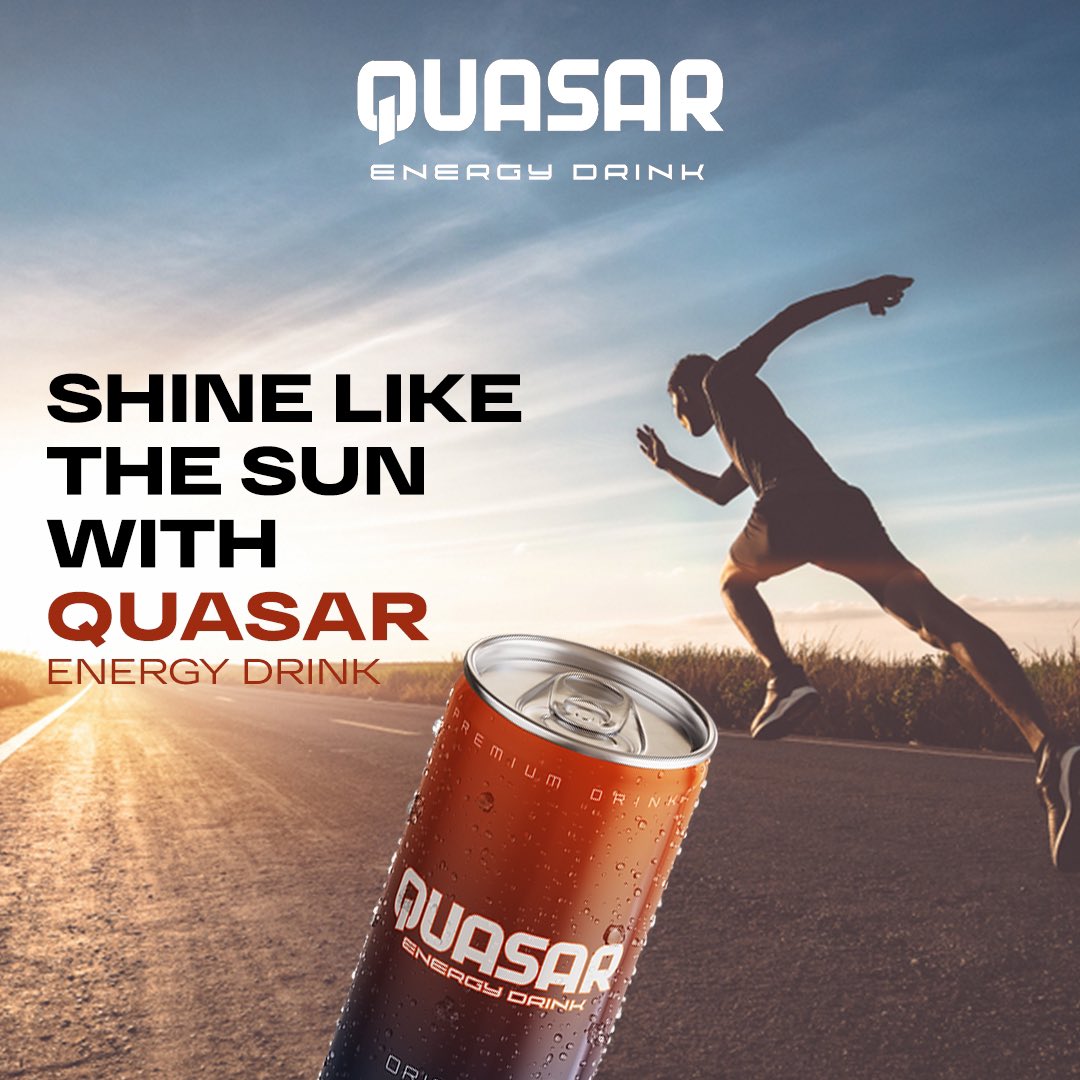 Shine Like the Sun with Quasar Energy Drink

#Quasar #QuasarEnergy #Energy #EnergyDrinks #Vitamin #VitaminDrink #Hygiene #LiterDrink #MoreQuasars #StrongFlavor #Drink #unleashyourenergy
#healthyenergy #Asia #Europe #Africa