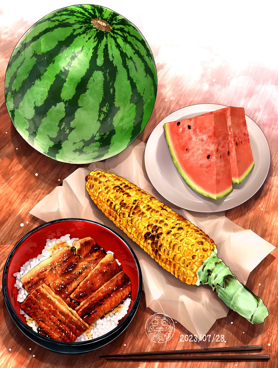 food watermelon food focus plate fruit no humans still life  illustration images