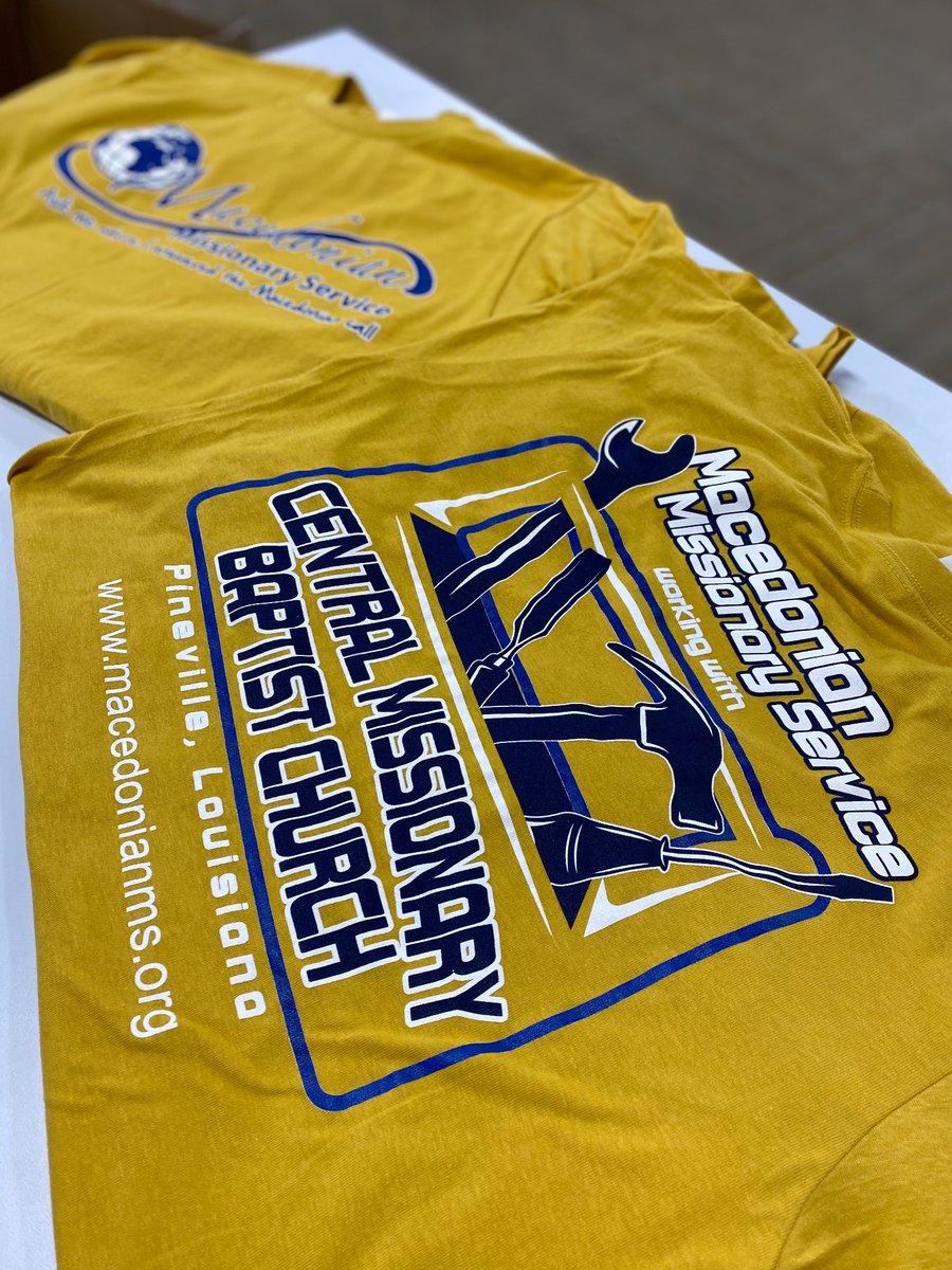 MagicMonograms's tweet image. Our friends continue to bless by allowing us to work on their projects. Thank you to Macedonian Missionary Service for the repeat opportunity to create their shirts! 
.
.
#repeatfriends #LogoUp #screenprint #ScreenPrintShop #Screenprinting