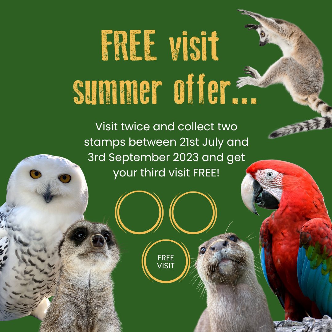 We have a very special offer for the #summer holidays... Visit twice between Friday 21st July and Sunday 3rd September and return for FREE between 4th September and 2nd February. *Terms and conditions apply, please see our website for more details - butterflyhouse.co.uk/visit-us/openi…