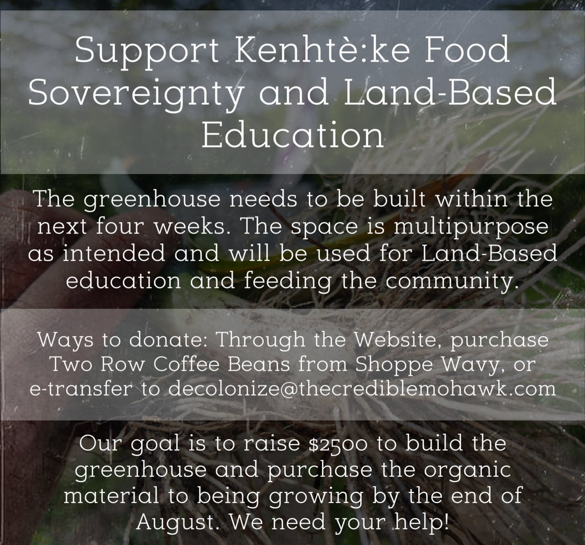 CME Indigenous Media (@crediblemohawk) on Twitter photo Support the project by donating through the link or by e-transfer to decolonize@thecrediblemohawk.com
thecrediblemohawk.com/kfsp Support the project by donating through the link or by e-transfer to decolonize@thecrediblemohawk.com
thecrediblemohawk.com/kfsp