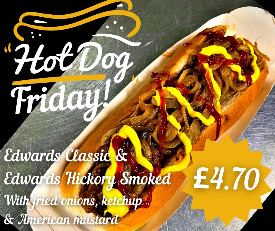 EdwardsofConwy's tweet photo. Todays Hot Food/Bwyd Poeth
Friday 28th July
π΄ Hot Dog Friday!
π΄ Roast Turkey, Stuffing & Gravy
π΄ Traditional Pork Sausage Baps
#HotDogFriday #EdwardsOfConwy https://t.co/AXOLNDkWsm