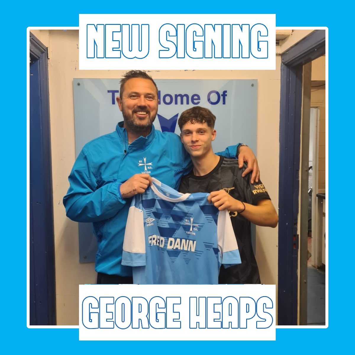 61FC's tweet photo. ✍️ We’re thrilled to announce the signing of George Heaps from Biggleswade Reserves. George is a creative, tricky midfielder who bolsters the squad massively. This one has been in the works for a while and we’re delighted to get it done 🤝🏻 https://t.co/WFYHvrlIPm