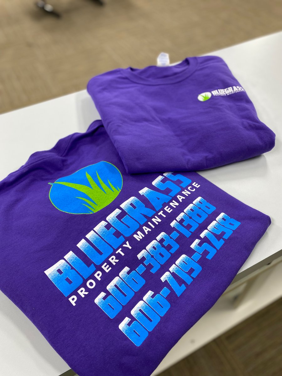 MagicMonograms's tweet image. Check out these sweet Port &amp;amp; Company 50/50 tees for Bluegrass Property Maintenance. It was thought getting that color fade in there, but our graphics guys &amp;amp; screen-printers are dang good! 
.
.
#LogoUp #ScreenPrintShop #Screenprinting #screenprint