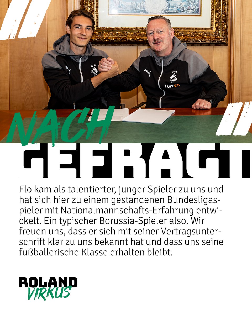 borussia's tweet photo. 💬 Roland #Virkus über Florian #Neuhaus ⤵

#DieFohlen https://t.co/B7XliX65on