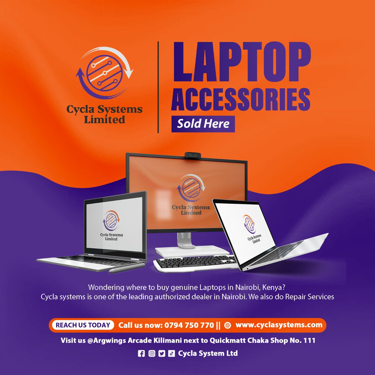 Looking for laptop accessories!!!
Visit our shop Argwings Arcade Kilimani 
 Call us on / WhatsApp 0794 750770 
#scaleupwithcycla #laptopssaleskenya #laptopsale #laptopsinnairobi #Computer #computershop #laptops #kilimaninairobi #kilimani #accessories #laptopbag #laptopaccessories