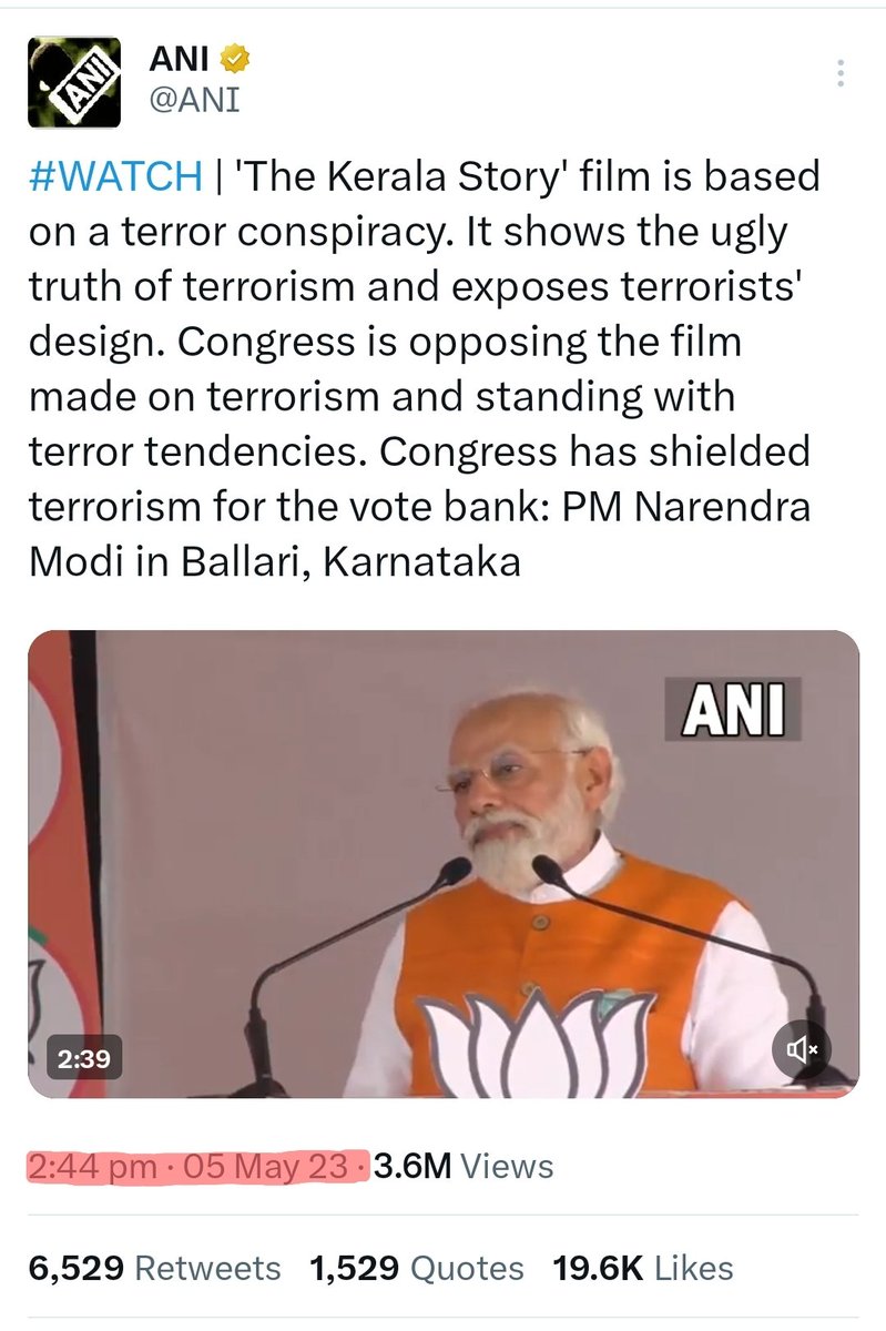 zoo_bear's tweet photo. "PM Modi was getting briefed three  times a day at the peak of violence". & "PM Modi Personally monitoring Manipur developments" according to Times Now & India Today Journalists.

But you know what he was busy doing during the 'peak of violence' in Manipur? He was busy promoting an  Anti-Muslim Propaganda Movie #TheKeralaStory during Karnataka Elections.