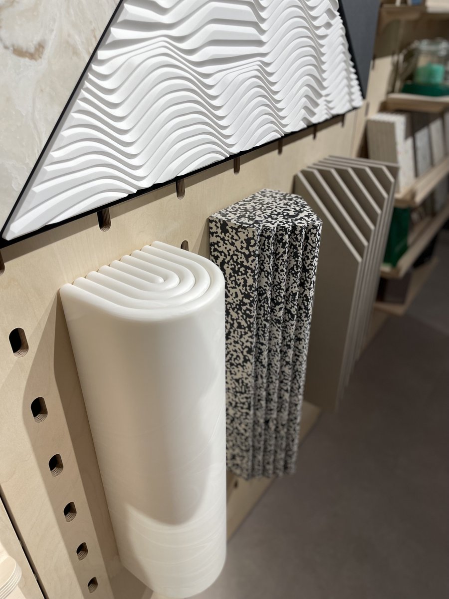 Have you been to <a href="/MaterialSource/">Material Source</a>, #Manchester lately? The new architectural samples of #Corian, #Polygood &amp; #PaperStone in our pod provide inspiration on how to realise a concept in different ways. Check out the pod &amp; pick up a sample! #MaterialSource  #Design #Architecture