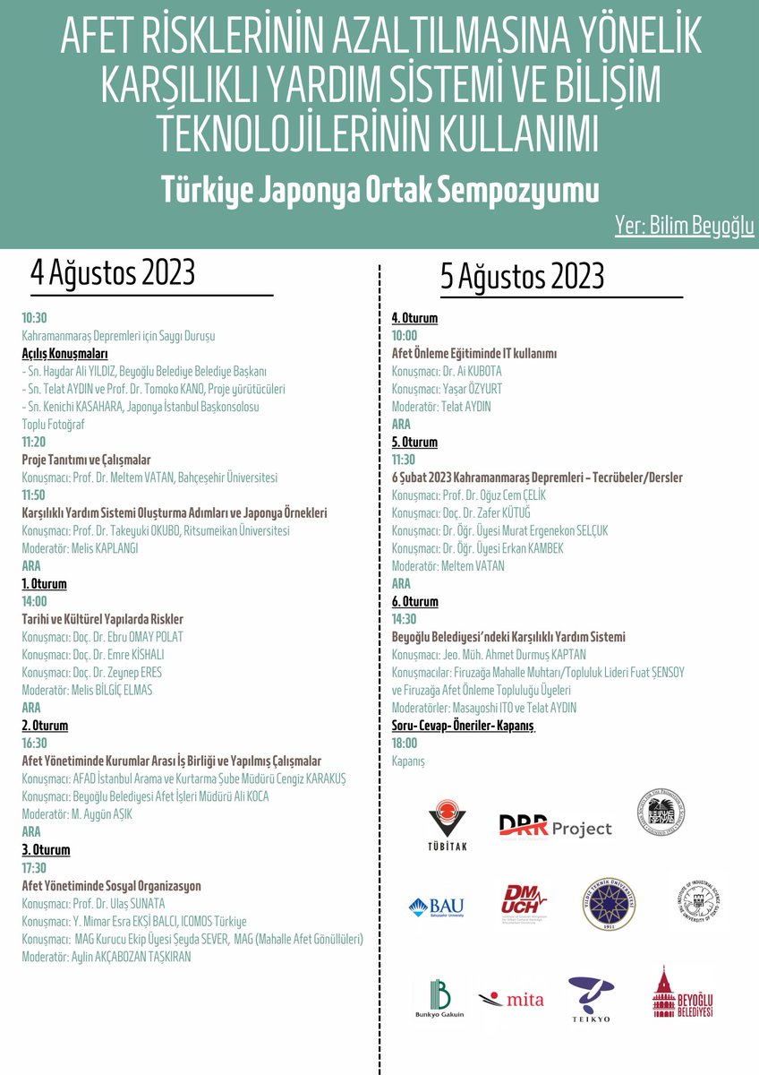 DrrProject's tweet photo. 4-5 Ağustosta gerçekleştireceğimiz Türkiye Japonya Ortak  Sempozyumu'na  hepinizi bekliyoruz.
Sempozyum Hakkında Detaylı bilgi için: https://t.co/JU65M7S5gC