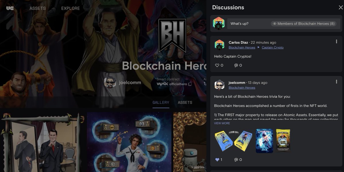 WeArePixlyne's tweet photo. 🚀 All your collections minted on #WAX, #Ethereum, #Polygon, #Arbitrum, and #Optimism now get their own dedicated page on Uncut. Discuss with your holders and share updates through the built-in discussion boards and blog options! Here is an example: https://t.co/2oPrFuBNUp https://t.co/isQ56Fdfe9