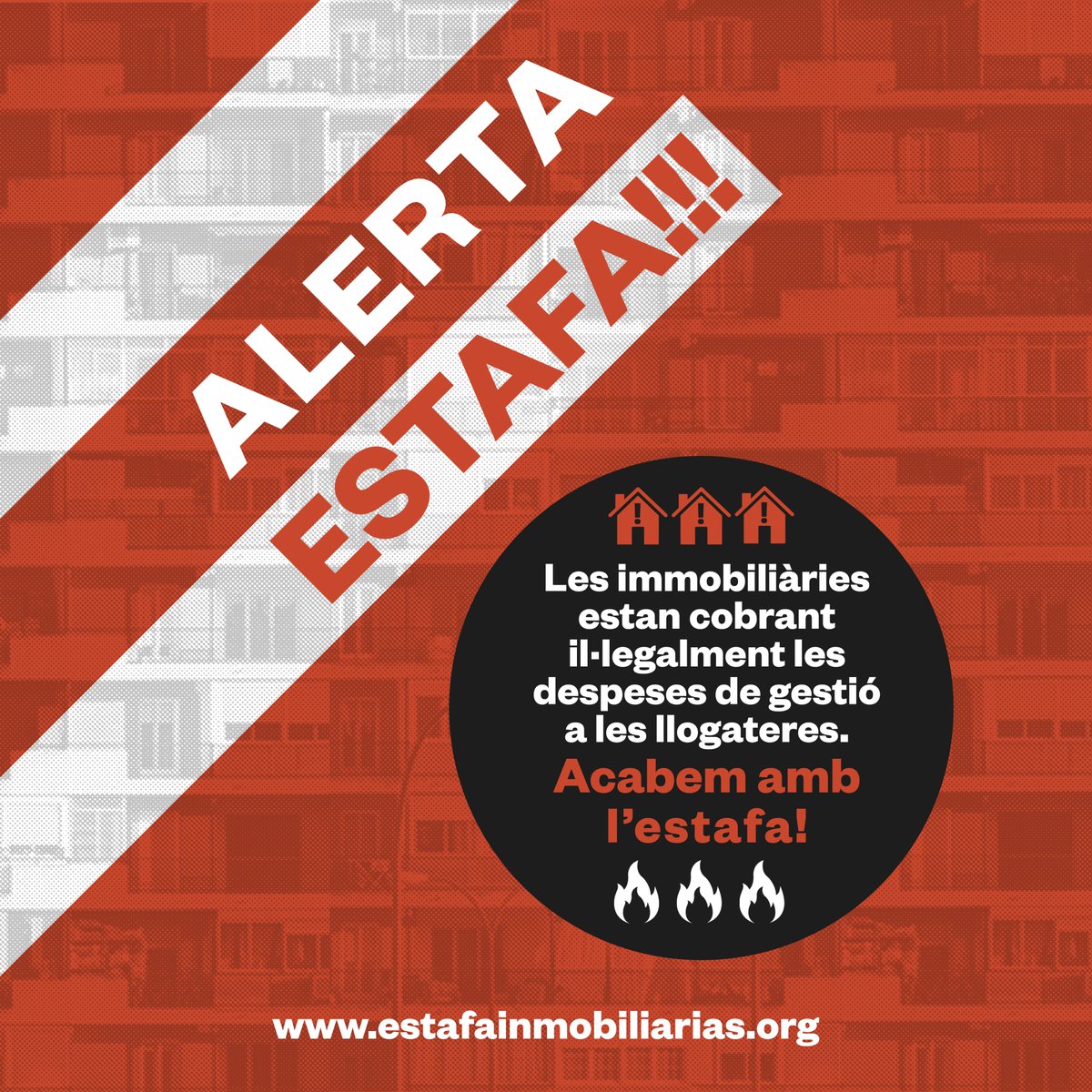 SindicatLloguer's tweet photo. El 50% del temps que treballes el dediques a pagar-li una pasta al teu amo. Si amb això no hi ha prou, hi ha immobiliàries que ens estafen i cobren honoraris de forma il·legal!  Suma't a la campanya per a desemmascarar-les! 

https://t.co/pnbwwhK3Ui

#EstafaInmobiliarias https://t.co/Yd1E2S8piC