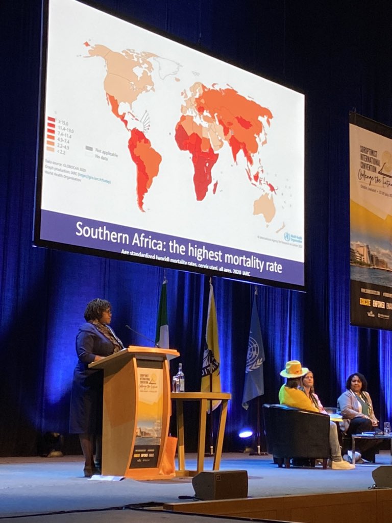 #Soroptimists can be part of global strategy to accelerate the elimination of cervical cancer; at present 350k annually lose their lives to the disease. 77k are in Africa. @AfricaSiafrica is working w/ @Health4LifeFundas to address the crisis. <a href="/UN/">United Nations</a> <a href="/WHO/">World Health Organization (WHO)</a> #SIDublin2023