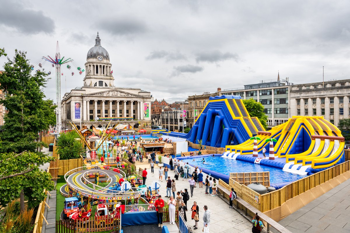 MellorsGroup's tweet photo. Mellors Group are excited to announce that Nottingham Beach is now officially open, marked by the Lord Mayor's ribbon-cutting ceremony yesterday. Let the summer festivities begin! #NottinghamBeach https://t.co/aHU9xK6I6g
