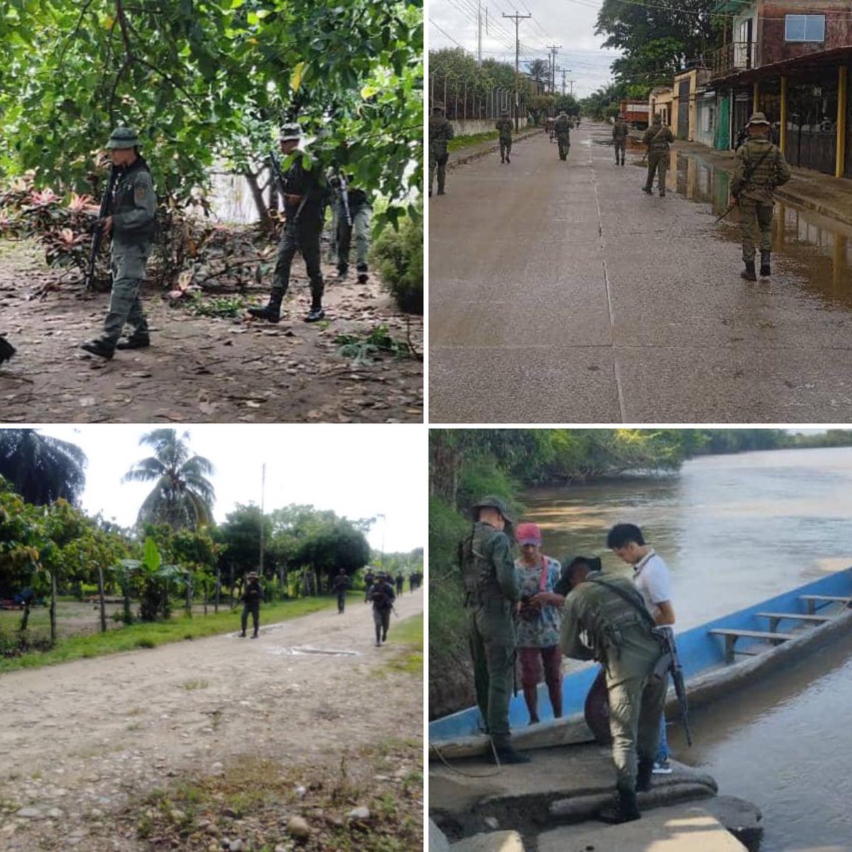 dhernandezlarez's tweet photo. En el marco de la operación #EscudoBolivariano2023 #FANB mantiene unidades de reacción patrullando el eje fronterizo Apureño, garantizando la Paz y el sosiego de la población.

#IntegrarEsVencer https://t.co/YawUxmxzLK