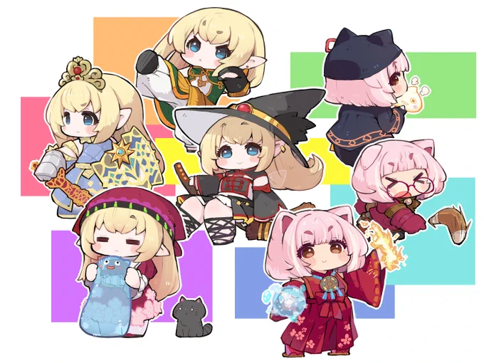 Skebで依頼してもらったドラクエ10のキャラクター猫もスライムも伸ばすものである 