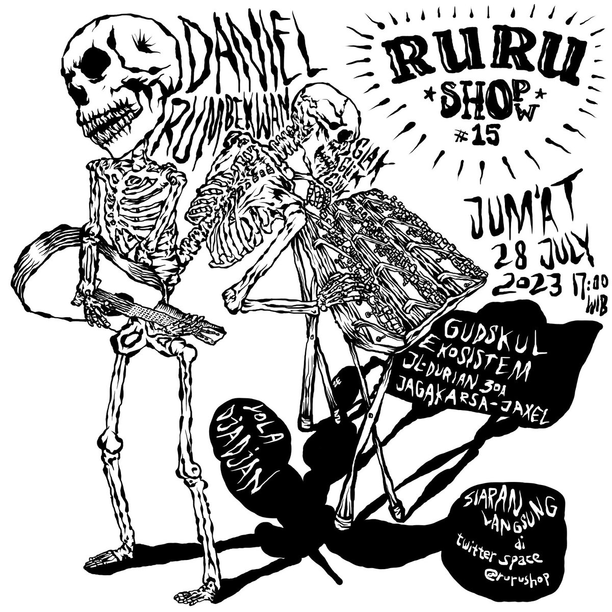 #ShopShow 15
#RuruShopShow
#ShopShowGigs
#DanielRumbekwan &amp; #GlakGlikGluk