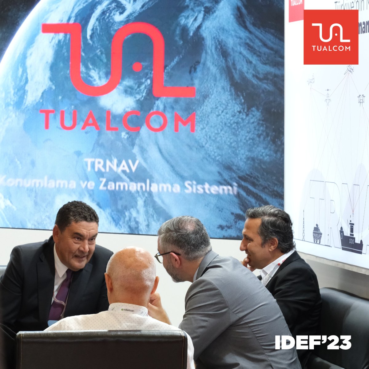 TUALCOM's tweet photo. #IDEF23'de TUALCOM Etkisi Devam Ediyor! Dünyanın en iyi perfomansına sahip #Antijam ürünlerimiz, tasarsız ağ kabiliyetine ve yüksek veri hızına sahip #DataLink ürünlerimiz ile milli imkanlarla geliştirdiğimiz Türkiye'nin Milli Konumlama ve Zamanlama Sistemini sergiledik. https://t.co/feKm9nL4An