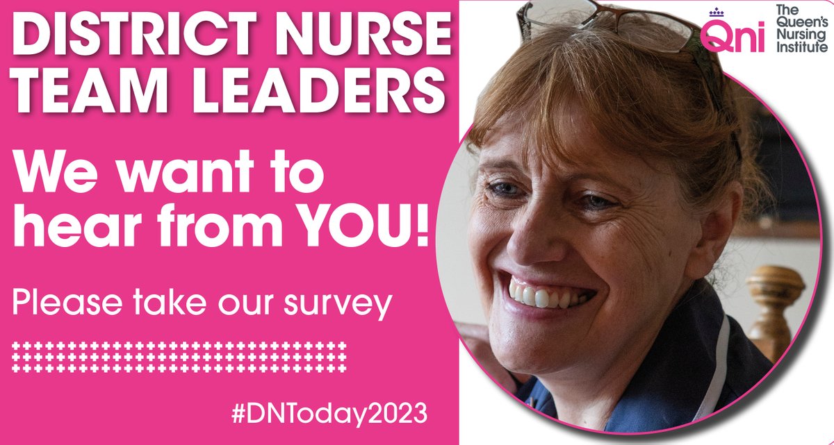 We'd love to hear from all District Nurse Team Leaders on the state of  #DistrictNursing today  - this is to update our 'District Nursing Today' (2019) report - please fill in our survey and share with all DN Team Leaders: eu.surveymonkey.com/r/DNToday2023
Please RT