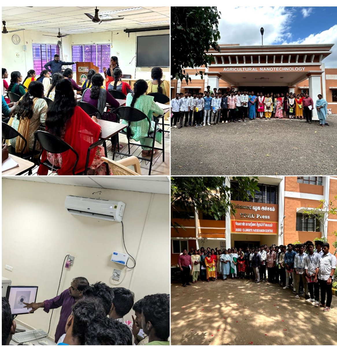 HodKlu's tweet photo. #Kalasalingam #Agriculture & #Horticulture #Students visit #TNAU #Meteorology #AgriculturalNanotechnology #InsectMuseum https://t.co/AwzCOHT3nk