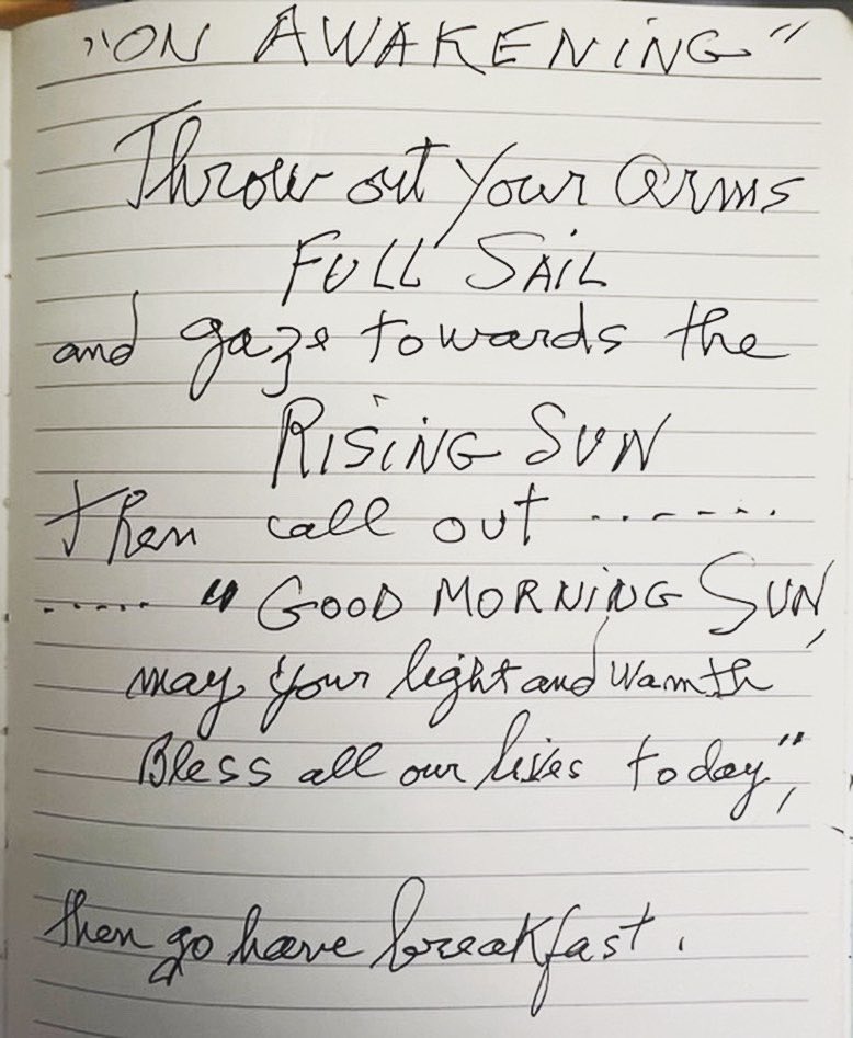 Today is the day our founder, Jacques d'Amboise was born 89 years ago. This poem of his, 'On Awakening,' is one of our favorites at NDI. Scratched on a sheet of paper in the early morning light, he reminds us to be grateful for the warm sun and to seize this glorious day. HBD JD!