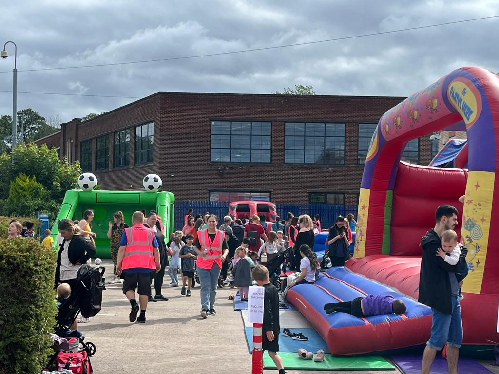 andyhmessage's tweet image. As the summer holidays start we’ve invited the local community to a free family fun day here at The @MessageTrust HQ and it's rammed. So good to see everyone enjoying the bouncy castles, penalty shootout and everything that's happening in the rarely seen Manchester sun!