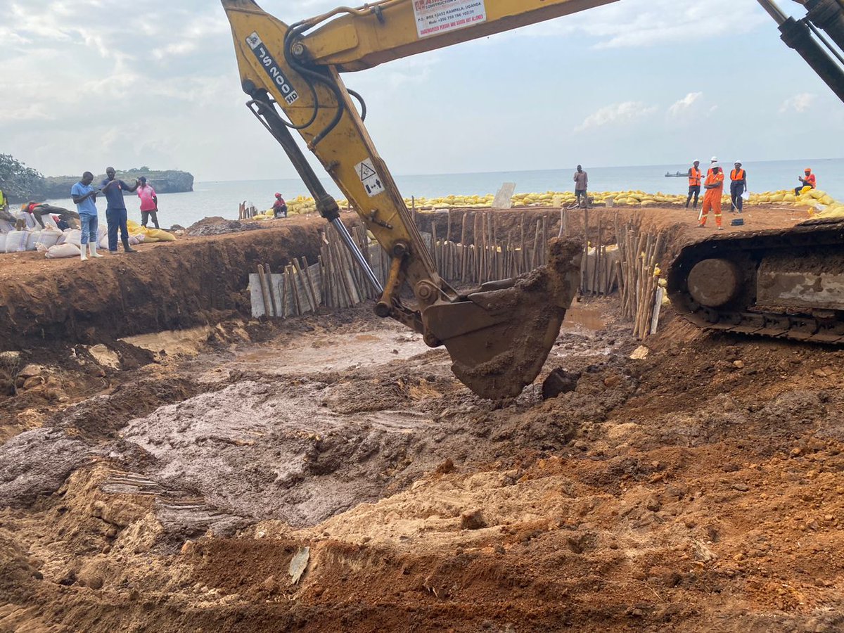Construction of a Jetty at the Fisheries Institute Entebbe has commenced.
The community jetty will dock the  Maritime Ambulance boat and the firefighting boat in efforts to bolster the safety of inland water transport. 
#InlandWaterTransport