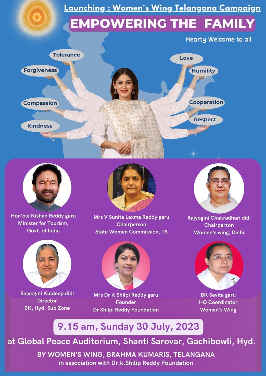 Launching of Telangana State Wide Campaign by Women's Wing of Brahma Kumaris, Hyderabad