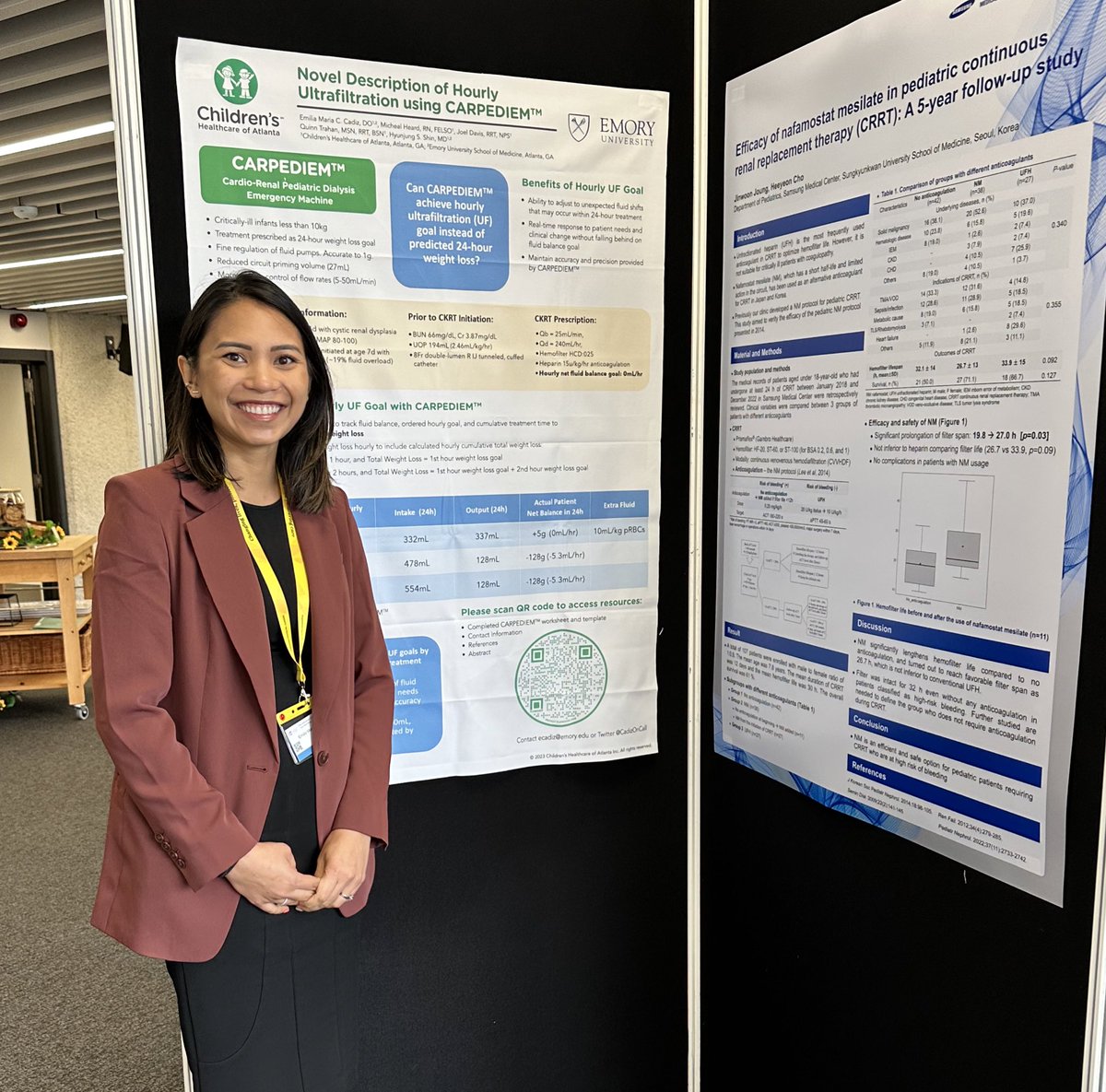 Geeking out & learning lots at #CCNCLondon2023! 🫘🤓

Many thanks to @BabyBeanDoc for her mentorship & the @childrensatl Advanced Tech team without whom none of this would be possible! #PedsNeph @CritCareNephPed 

Check out our poster here!
drive.google.com/drive/folders/…
