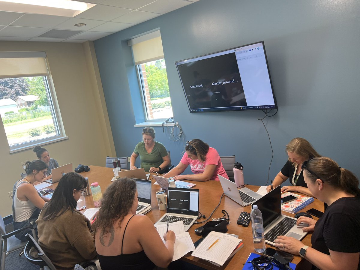 D4Griffin3's tweet photo. Appreciate this team of educators for coming in to ensure we align our standards for the upcoming school year (and for setting the foundation for standards based grading). #TeamBDE #BDUnited https://t.co/sCwF6cfxqL
