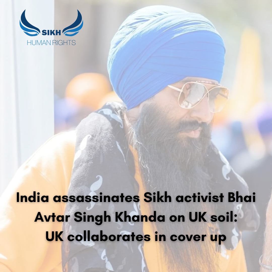 SikhHumanRight's tweet photo. URGENT UPDATE

India ASSASSINATED Sikh Activist, Bhai Avtar Singh Khanda and the UK has covered up the Attack.

Bhai Avtar Singh Khanda was ASSASSINATED through a Poisoning attack.

More evidence soon to be released. https://t.co/yml0ID9mWW