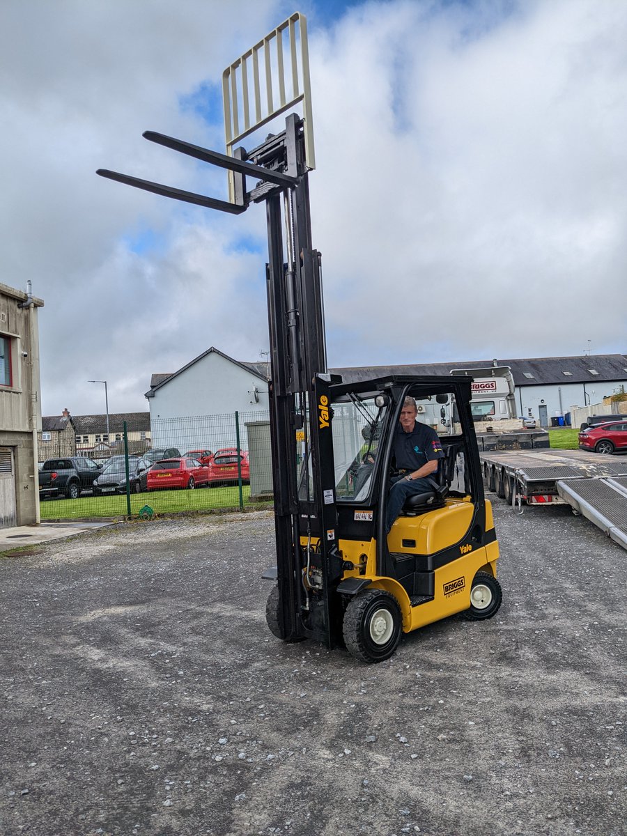 Delighted with the prompt delivery of our 2-tonne Yale forklift from Neil and the team at @briggs_niroi. Our Emmett couldn't wait for a test drive....and of course to see how high it would go!