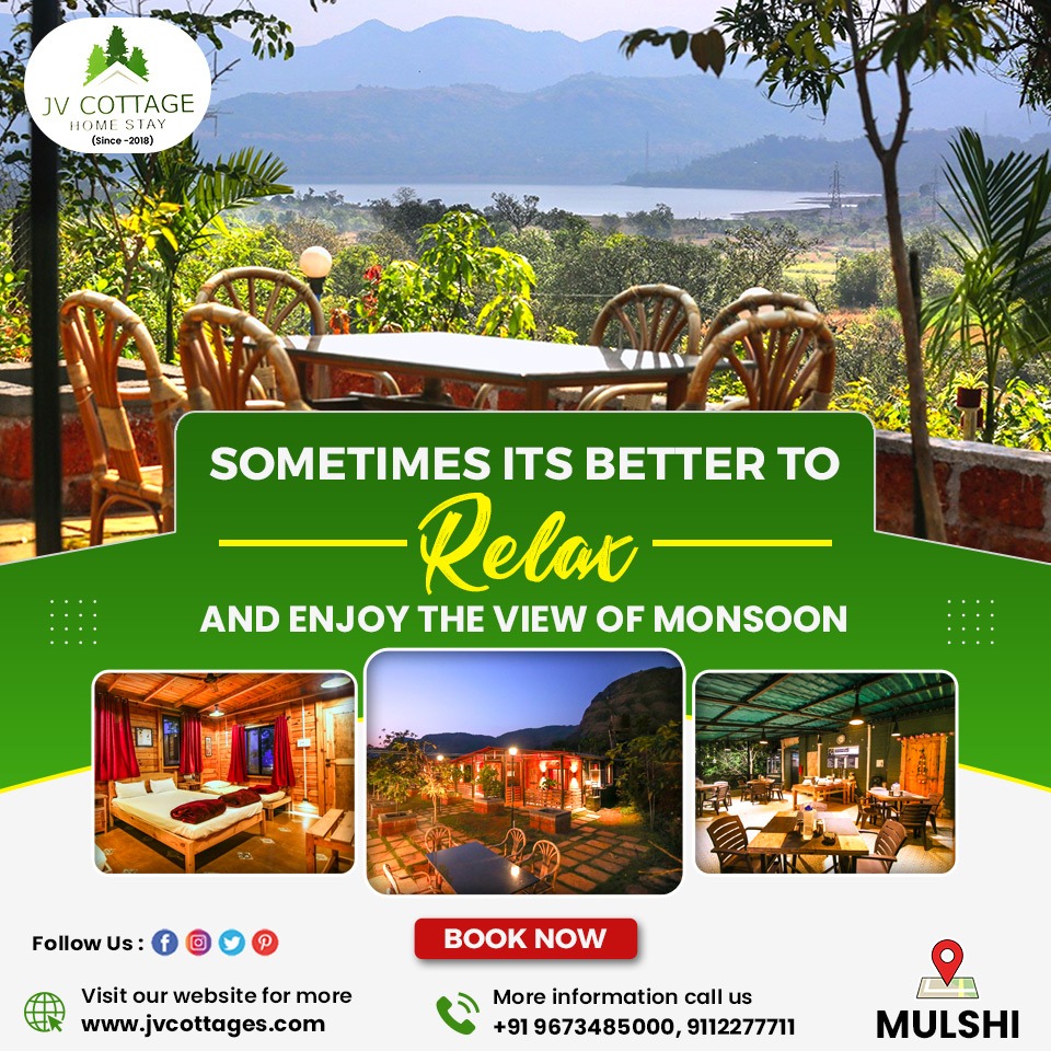 🌧️🌴 Sometimes it's better to relax and enjoy the view of monsoon with Jv Cottages. 

#MonsoonMagic #NatureNirvana #RainyDayEscapes #JvCottages #MonsoonRetreat #SerenityInNature #RainyDayBliss #TravelToRelax #GetawayGoals #MonsoonVibes #GreenParadise #EscapeAndUnwind #Tranquil