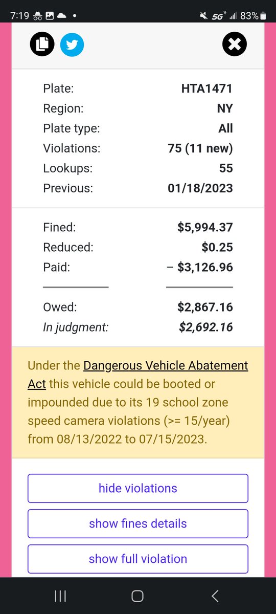 Happy hot humid morning! More corruption, fraud, waste, &amp; abuse by HTA1471, who thinks it's ok to illegally block a fire hydrant. Oh, and look, a history of traffic violations! Someone thinks they're above the law. <a href="/placardabuse/">placard corruption</a> <a href="/nypd71/">danny lam</a> it's your placard <a href="/nypd72/">Juan</a> it's your beat
