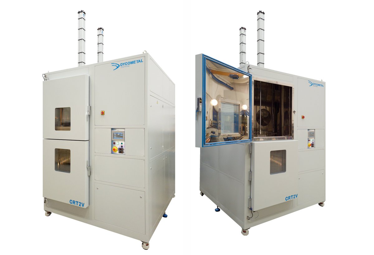 Dycometal's tweet photo. Equipment: THERMAL SHOCK TEST CHAMBER, by @Dycometal 
Model: CRT2V-70/850T
Volume: 850 liters
Upper compartment temperature range: Ambient (+10 °C)/ 200 °C
Lower compartment temperature range: -70 °C/ Ambient
Thermal gradient: 5 °K/ minute IEC... https://t.co/zN4Cac7LxD
