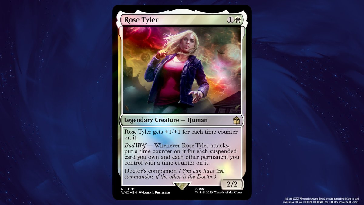 wizards_magicFR's tweet photo. Ensuite, vient le deck "Timey-Wimey" pour les Docteurs neuf, dix et onze. Gaving appelle celui-ci l'un des thèmes les plus uniques pour des decks qu'il ait réalisé. #MTGxWHO https://t.co/7WFheqXU4Z