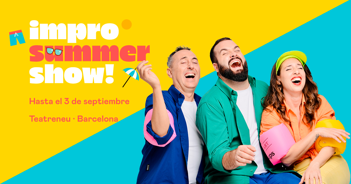 🌊 #BARCELONA
 
El verano en la ciudad puede ser muy aburrido... ¡o no!

💛Impro Show Summer
📅 De martes a domingo
🎟 bit.ly/improshowbcn

#planetaimpro #improshow #teatreneu #teatro #humor #verano #estiu