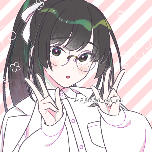 henxtie's tweet photo. IRL vs VTuber! The shyness and glasses stay consistent regardless which version. 🫣

https://t.co/8dhr9LPEH0 https://t.co/Ro4RHcHw4B