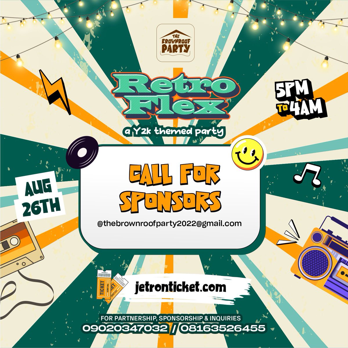 thebrownroofP22's tweet photo. Step back in time and join us for the ultimate Y2K party where mesmerizing lights, Electrifying music, and nostalgia collide to create the perfect atmosphere. 
So grab your crew and come dressed in your finest Y2K-inspired outfits!! Save The Date #TBRP #Retroflex #Y2K https://t.co/aQDCHEDi1x