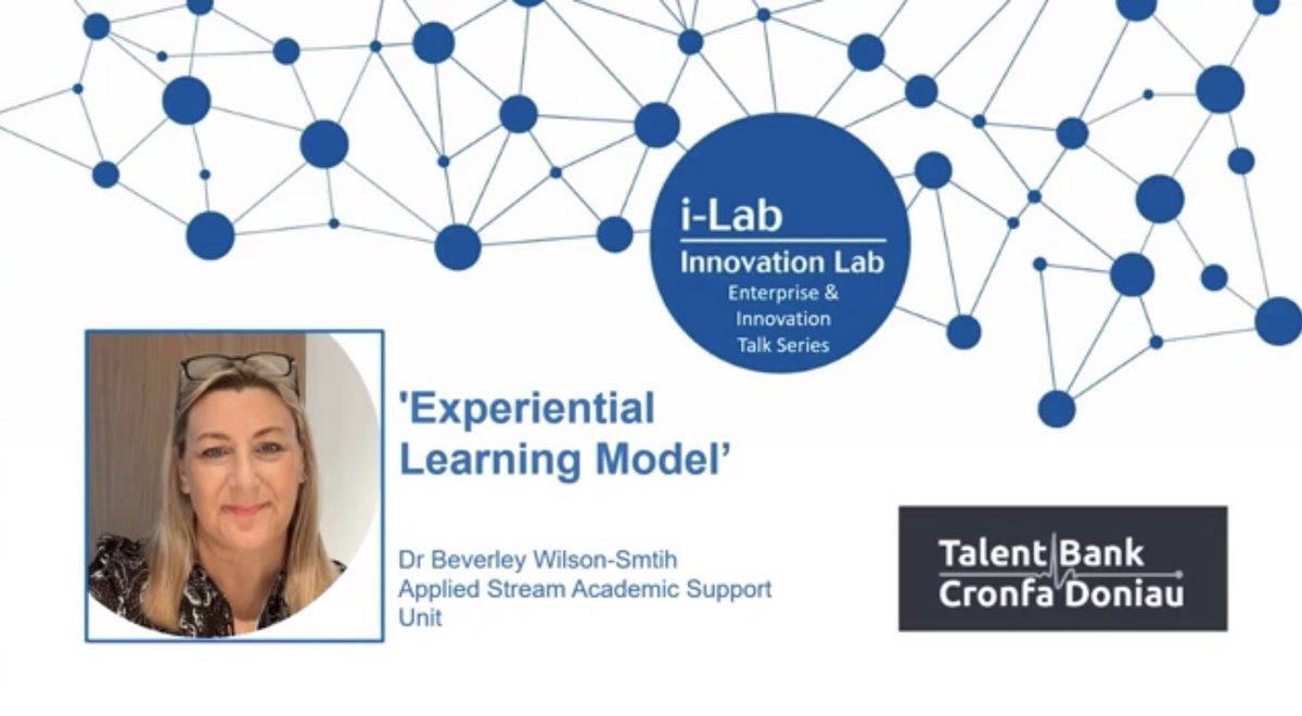 iLab_Swansea's tweet photo. iLab Innovation Talks Series Episode 3: “Experiential Learning Models” by Dr @bws007Beverly Wilson-Smith 

https://t.co/CclG6ch2Ne

Development of an experiential learning platform engaged with industry to equip young learners with essential skills 

#InnovationAcademy https://t.co/jIht86eAiV