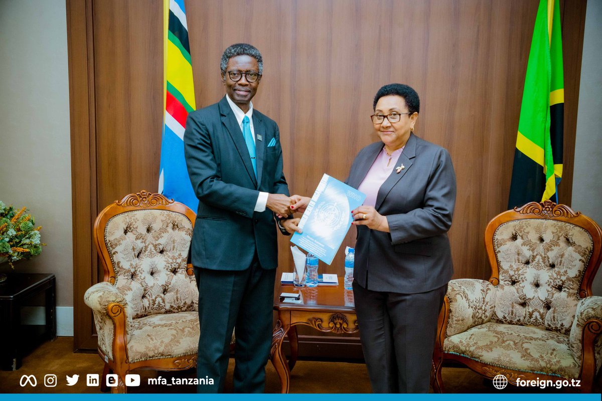 sagoe_moses's tweet photo. Today, I presented my credentials to the @mfa_tanzania as I officially begin my duty as the Country Representative @WHO_Tanzania .

With this, I pledged @WHO_Tanzania ‘s commitment to ensuring continues  #HealthForAll across the country. https://t.co/JDvr9no5o5