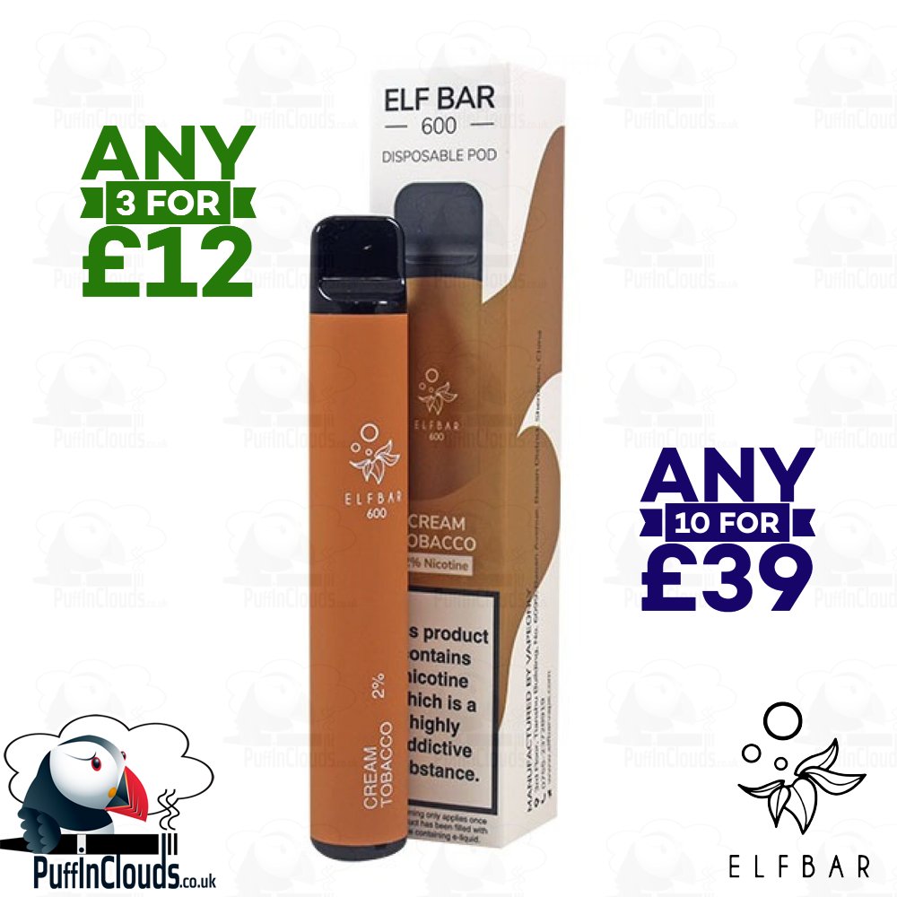 The Cream Tobacco ELFBAR 600 Disposable Pod brings you rich and full-bodied notes of fresh golden tobacco fused with a hint of vanilla.
loom.ly/1-0xVqs
#puffinclouds #elfbar #elfbar600 #disposablepod #vaping