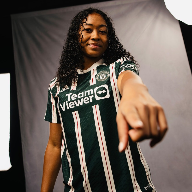 ManUtdWomen's tweet photo. Ready for the 2023/24 season ❤️‍🔥

🇨🇦 @JaydeRiviere 🇨🇦

#MUWomen