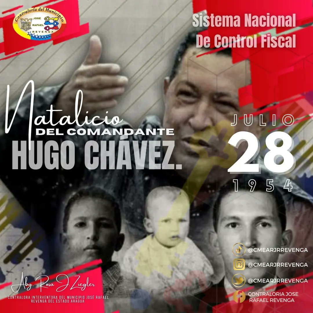 #TalDiaComoHoy 🗓 Conmemoramos el natalicio del líder revolucionario y principal propulsor del Ideario Bolivariano, el Comandante Supremo Hugo Chávez, quien nació en Sabaneta de Barinas en 1954. Enaltecemos su legado y ratificamos nuestro compromiso de construir la Patria nueva.