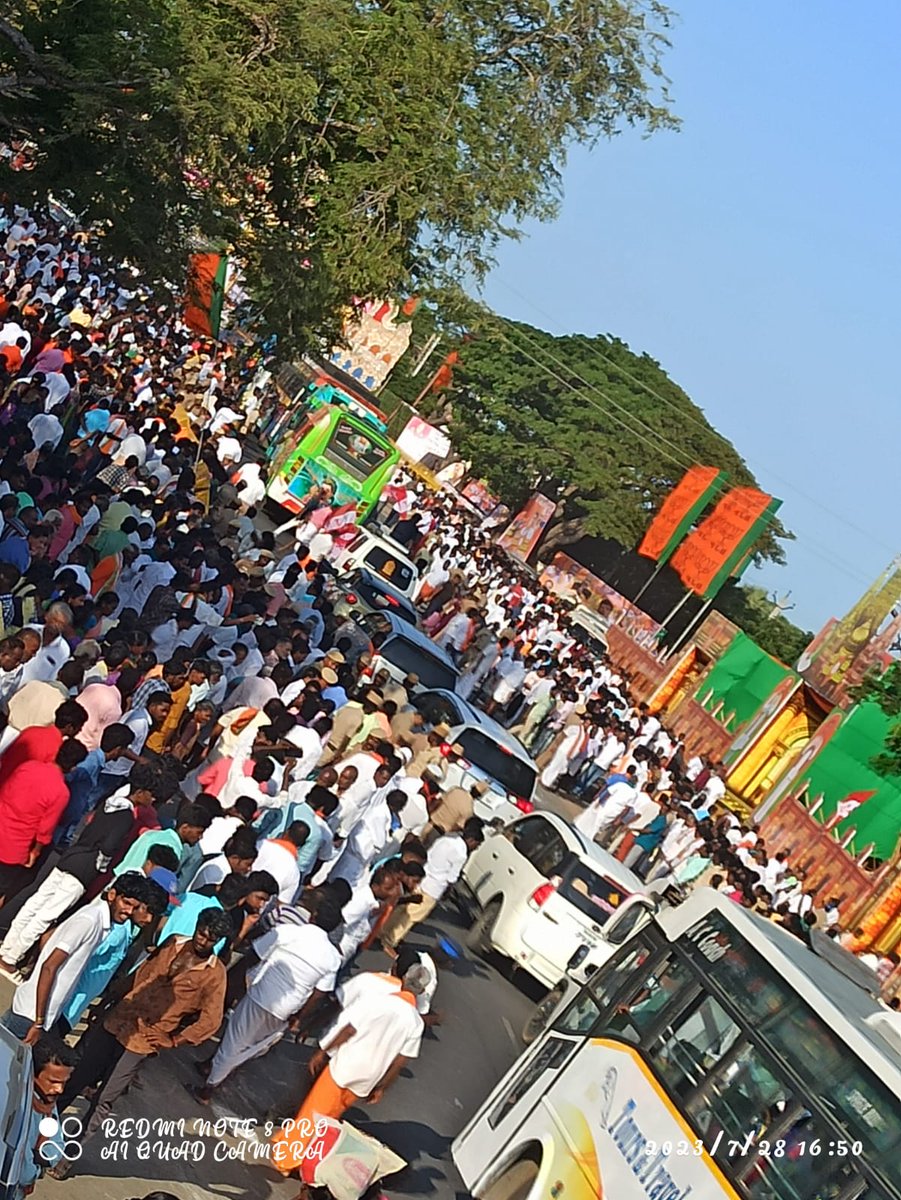 ShivRamSetu's tweet photo. Vibrant Rameswaram! 
The city is all set for #EnMannEnMakkal_Ramnad  walk with @AmitShah Ji &amp; @annamalai_k Ji. 

 Annamalai Ji has boarded the stage &amp; live stream will soon be available. https://t.co/oCvEZwXsok