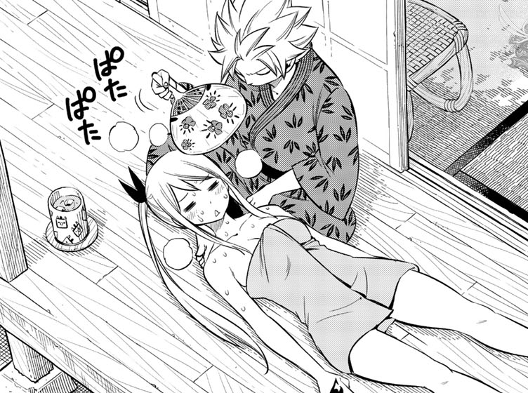 light_of_fire's tweet photo. Lucy's favorite spot: her husband's lap 😁

#FairyTail #NaLu https://t.co/mKzm1HvlqA