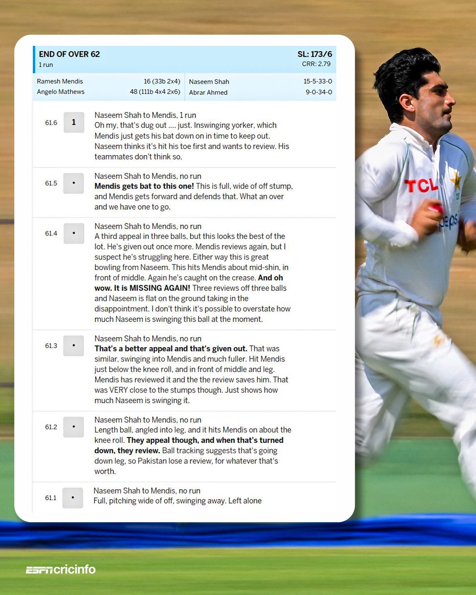 cricinfo's tweet photo. Still thinking about this Naseem Shah over 💨 https://t.co/DEEdIo1MwE