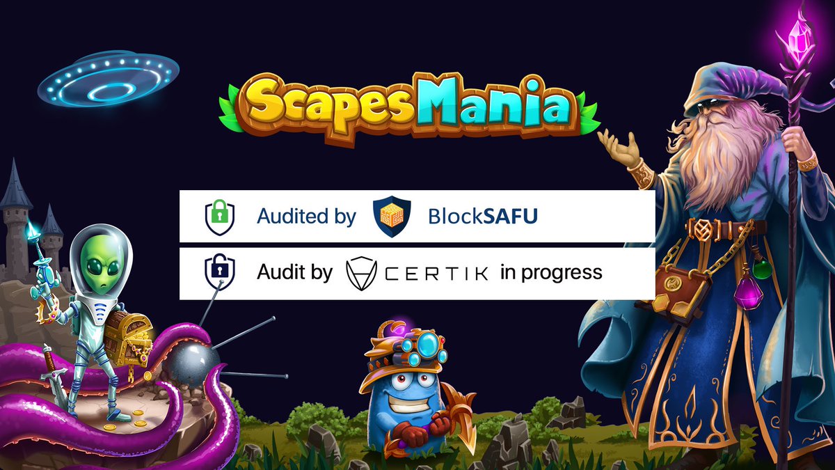 Our Project <a href="/ScapesMania/">ScapesMania</a> has been audited by BlockSAFU!

✅ Rate: Very Good

🔗 blocksafu.com/audit/0xAB4E02…

Audit by CertiK in progress.

Stay tuned! 🌟

#redpill #web3 #scapesmania #dev