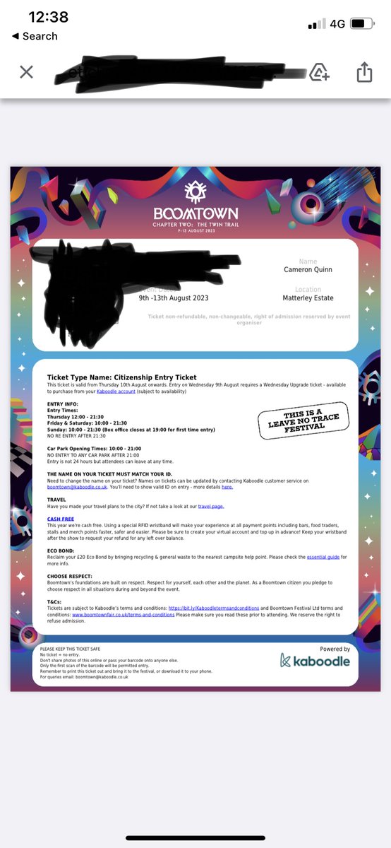 camquinn__'s tweet photo. Selling 3X boomtown tickets Thursday entry 👍 https://t.co/5ZZFiVySQI