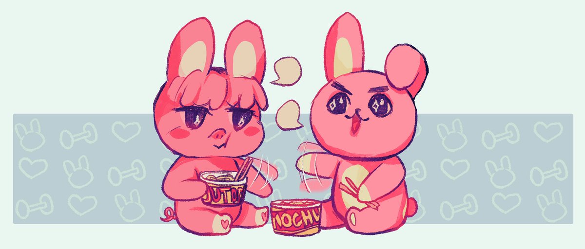 「they're communicating,,,,, #COOKY #DWAEK」|ｍｉａ(slow art)のイラスト