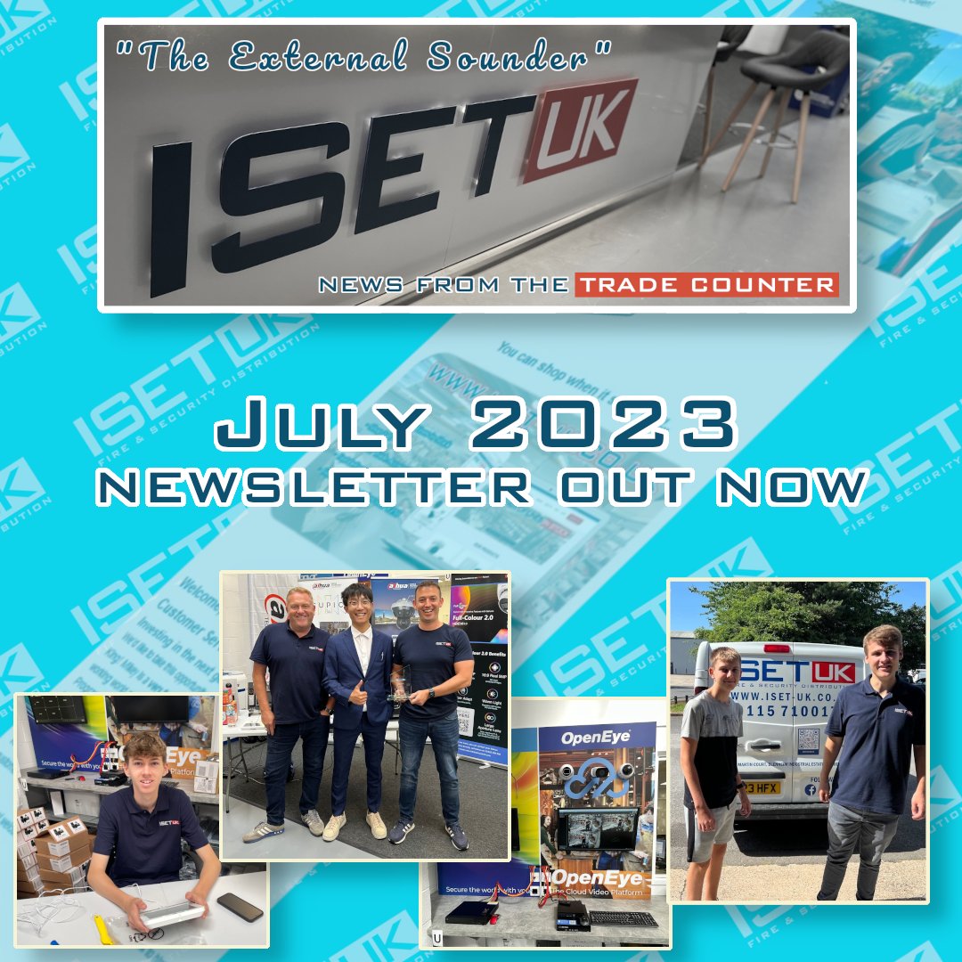 ISET_UKFSD's tweet photo. The July edition of "The External Sounder", our monthly newsletter is out now! Check your inboxes, or click 👉 https://t.co/zCBqLf8kyN
If you're not already on our mailing list, give us a shout on 0115 7100171 and we'll get you added!

#cctv #intruderalarms #smarthome https://t.co/qTImDEnlM7